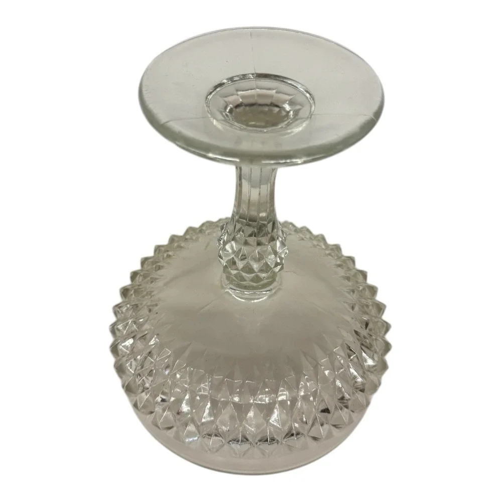 Indiana Glass‎ Diamond Point Tall Footed Pedestal Candy Dish
